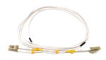 75 Meter - LC TO LC 50/125 OM4 Duplex Multimode Fiber Optic Cable - White Jacket